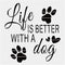 Life is Better with A Dog Alphabet Large Letter Stencil for Painting on Wood, Canvas, Walls, Floors, Fabrics and Furniture, Paint Wooden Signs, DI...