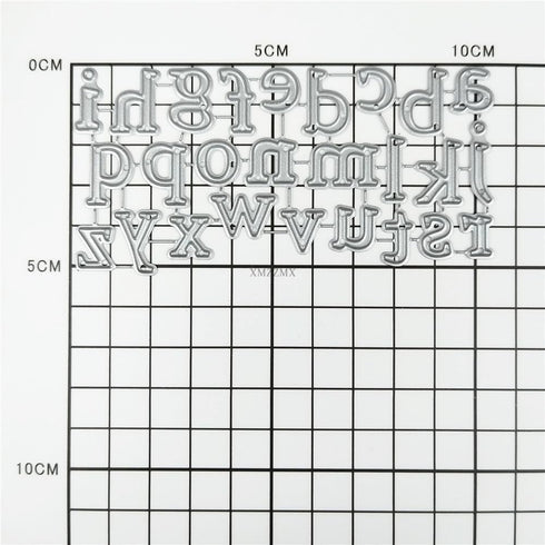 26 Lowercase Letters Standard Font Metal Cutting Dies for Card Making, Paper Embossing Die Cuts Kit Templates, Storage Pockets Supplies, Photo Fra...