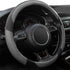 Xizopucy Steering Wheel Covers Gray Universal Microfiber Leather, Suitable for 14 1/2-15 inch Car Steering Wheel Cover, Breathable, Anti Slip & Od...