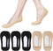 No Show Socks Womens Ultra Low Cut Liner Socks Non-Slip Invisible Liner Socks for Flats Heels Pumps, 5 Pairs, Sizes 5-8, 3 Black + 2 Nude...