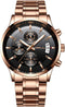 CRRJU Men's Fashion Stainless Steel Watches Date Waterproof Chronograph Wristwatches,Stainsteel Steel Band Waterproof Watch...