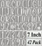 7 Inch Alphabet Letter Stencils for Painting - 42 Pack Letter and Number Stencil Templates with Signs for Painting on Wood, Reusable Letters and N...