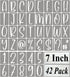 7 Inch Alphabet Letter Stencils for Painting - 42 Pack Letter and Number Stencil Templates with Signs for Painting on Wood, Reusable Letters and N...