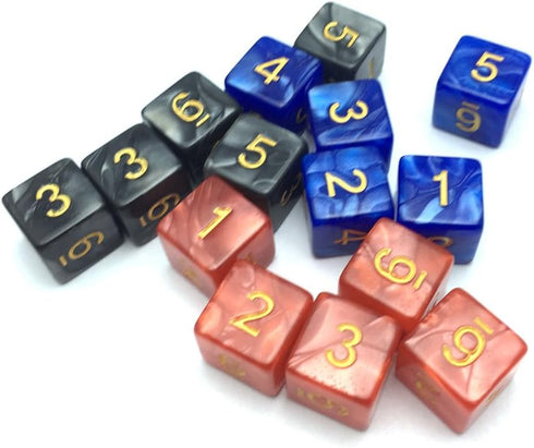D6 Six Sides 16mm Two Color Dice for DND MTG PRG Wow Table Game (Color 1)...