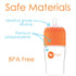 PopYum 9 oz Orange Anti-Colic Formula Making/Mixing/Dispenser Baby Bottle with #2 Medium Flow Nipple, 260 ml, BPA-Free, Natural Latch...