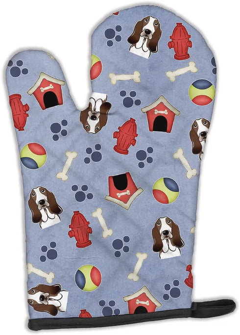 Caroline's Treasures BB4022OVMT Dog House Collection Basset Hound Oven Mitt Heat Resistant Thick Oven Mitt for Hot Pans and Oven, Kitchen Mitt Pro...