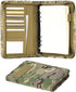 Military Padfolio Ring Binder with 80 Sheets 160 Pages of Leaf Paper, Military Notebook with Zippered Padfolio Organizer, Refillable Tactical Note...