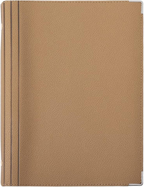 A5 PU Leather Binder Cover Standard 6 Holes Refillable Notebook Cover Round Ring Professional Loose Leaf Organizer Planner Cover...
