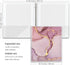 Pink Marble 3 Ring Binders 1 Inch Binder Organizer, Three Ring Binder with 2 Storage Pockets for Office Supplies...