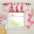 ALAGEO Valentines Valances Windows Curtain Pink Gnomes Kitchen Valances Rod Pocket Love Heart Balloon Window Curtain Short Topper Curtains for Val...