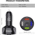 Amiss QC3.0 Car Charger Adapter, 4 Ports USB Car Charger, Fast Charging Electronic Devices with USB Interface, Car Interior Accessories, Compatibl...
