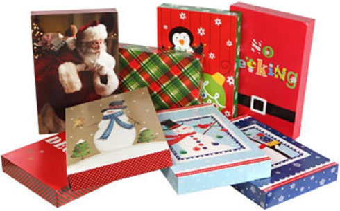Christmas-Print Shirt Gift Boxes, 3-ct. Packs...