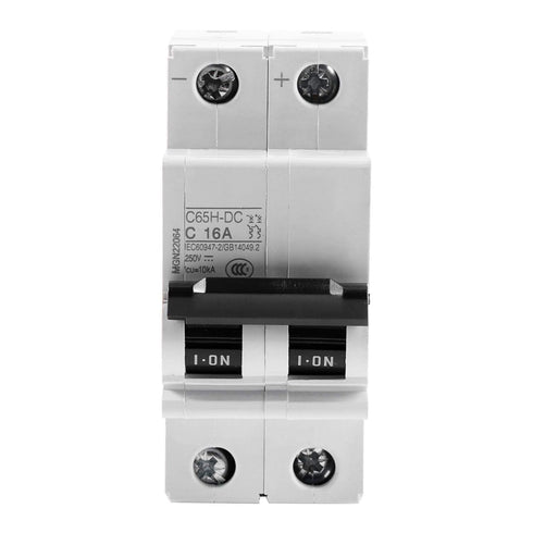 1pc 250v Solar Din Rail Circuit Breaker, 16a/32a/63a Low Voltage Circuit Breaker for Solar Panels Grid System Wind and Solar System and Many Other...