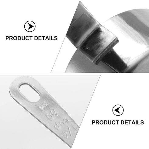 Amosfun Stainless Steel Saucepan Butter Melting Pot Milk Heating Pot with Dual Spouts and Long Handle 60ml Stove Top Sauce Pan for Coffee Milk But...