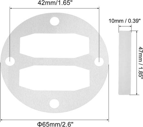 PATIKIL 47mm Head Gasket Kit Reed Valve Replacement, 3 Sets Central Pneumatic Air Compressor Parts...