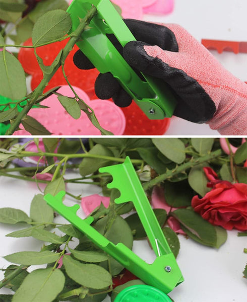 Thorn Leaf Stripper Professional Rose Leaf Thorn Stripper Kit Stripping Tool Thorn Remover for Rose Flower Floral Arrangement(Pink/Green)...