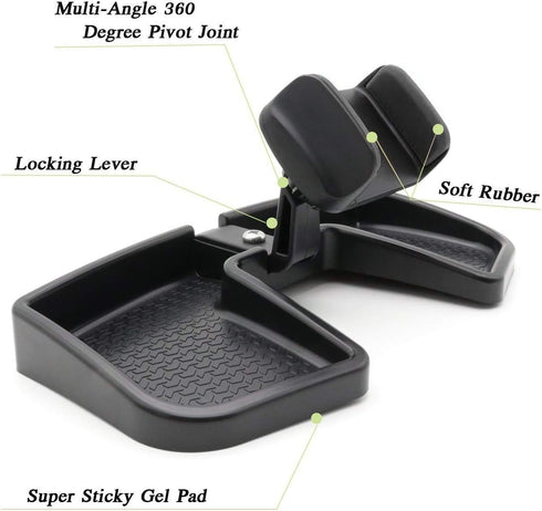 Camoo for Jeep Renegade Phone & GPS Car Holder 360 Degree Rotation with Organizer Storage Adjustable Auto Mobile Holder Stand Kit Fits Jeep Renega...