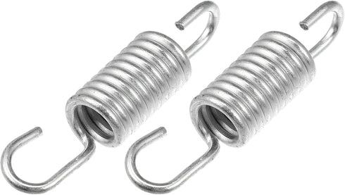 X AUTOHAUX 2pcs 6cm Length Silver Tone Plated Steel Motorcycle Brake Pedal Return Spring for Suzuki...