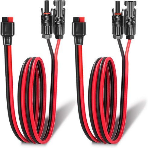 10AWG Solar Panel to Anderson Connector Cable 3FT, Solar Extension Cable Compatible with Solar Connector and Anderson Connector for Yeti Portable ...