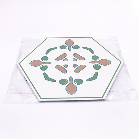 10 Pcs Hexagon Non-Slip Floor Sticker for Home Decor, Peel and Stick Self-Adhesive Wall Sticker for Living Room Kitchen Bathroom, 7.9x9.1inch, 052...