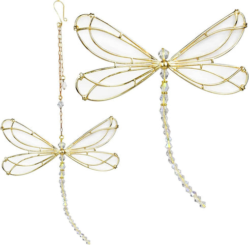 Dragonfly Crystal Suncatcher Rainbow Maker Prism,Hanging Crystals Ornament for Window Garden Home Decor (Dragonfly)...