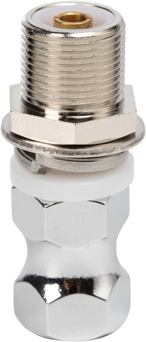 Heavy Duty SO-239 Stud Mount for CB Radio Antenna Standard 3/8 x 24 Threaded Antenna Stud Mount Adapter CB SO239 Stud Mount for Any 1/2" Hole(2 Pa...
