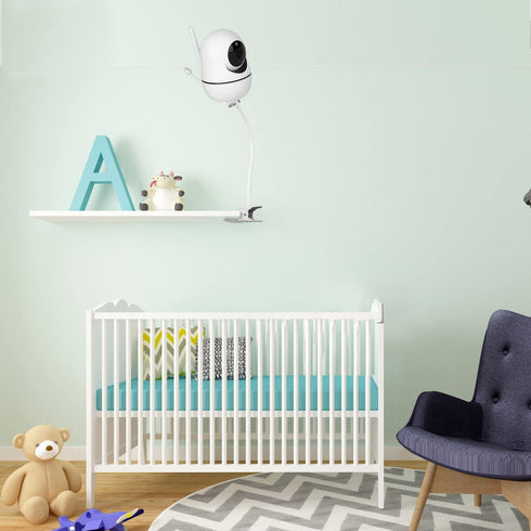 Baby Monitor Mount for HelloBaby HB65/HB66/HB248 & ANMEATE SM935E, Flexible Clip Clamp Mount Baby Camera Monitor Holder Without Tools for Crib or ...