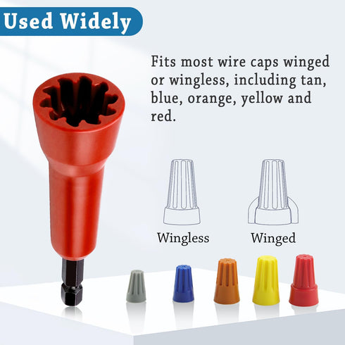 Wire Twisting Tool, Wire Spin Twister Nut, Spin Twist Wire Connector Socket, Wire Twisting Spinner, Wire Spin Driver Nut, Wire Twister Tool for Dr...