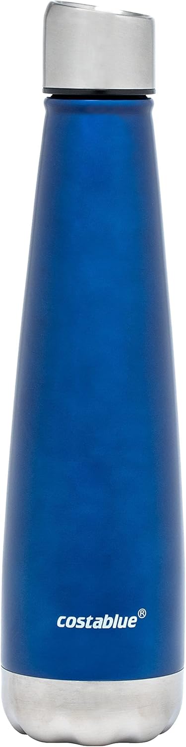 Insulated Water Bottle - On-The-Go Refillable Stainless Steel Water Bottles For Adults, Reusable Thermos Travel Tumbler With Leak-proof Lid For Ho...