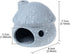 AnRui Aquarium Decorations Ceramic Mushroom House Landscape Aquatic Hideaway Cave Decor Cute Fish Tank Ornament Accessories for Young Shrimp,Short...