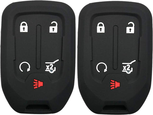 2Pcs Coolbestda Silicone Keyless Remote Entry Cover Accessories Protector Holder Case for 2019 2020 2021 2022 GMC Acadia Terrain Yukon Chevrolet S...