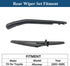 Rear Wiper Arm Blade Set Replacement for Toyota 4Runner 2003-2009, Rear Windshield Wiper for Back Windshield Window - 8524235020, 8524235021, 8529...