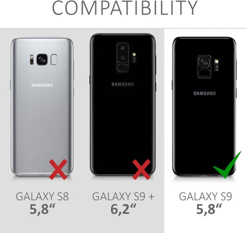 kwmobile Case Compatible with Samsung Galaxy S9 Case - TPU Silicone Phone Cover with Soft Finish - Light Blue Matte...