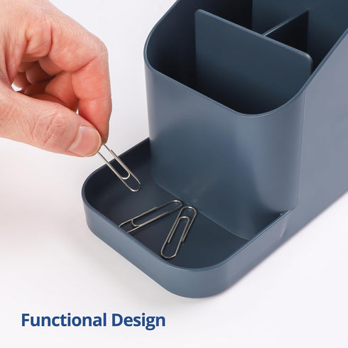 BLUE GINKGO Desk Holder Organizer - Office Organization | Desk Supplies, Pencil Holder, Pen Holder for Desk | Office Desk Accessories (Made in Kor...
