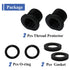 2 Pcs Thread Adapters and Metal Washers, Replacement Kit, 1/2 * 28, 5/8 * 24, black...