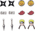 Naruto Shippuden Character And Icons 6 Pack Costume Jewelry Stud Earrings Set...