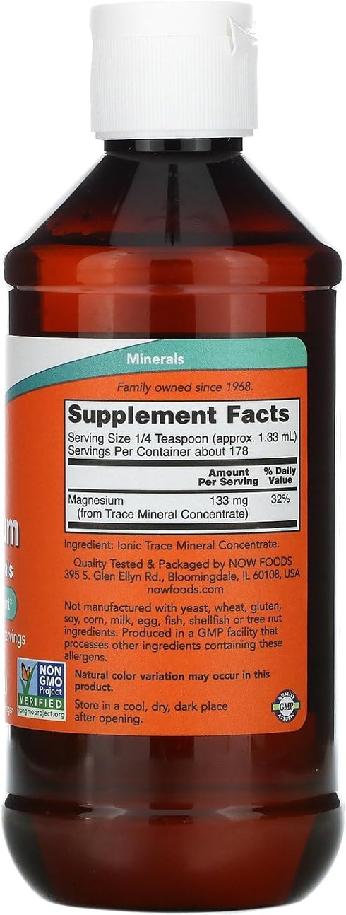NOW Supplements, Liquid Magnesium with Trace Mineral, Nervous System Support*, 8-Ounce...