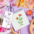 18Pcs Wildflower Stencils Flower Leaf Painting Stencils Reusable Wild Flower Stencil Plastic Art Drawing Templates DIY Crafts Plant Stencil for Pa...