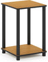 Furinno Turn-N-Tube End Table, 1-Pack, Light Cherry/Black...