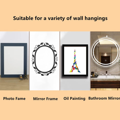 dophee 20Pcs Metal Keyhole Hangers with Screws Heavy Duty Hanging Plates Brackets Fasteners Hooks Hardware for Mirror Photo Picture Frames Oil Pai...