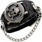 Cool Leather Punk Skull Quartz Men's Wrist Watch,Skull Flip Cover Women's Watch,Skull+Chains+Rivets Elements,Fashion for Valentine's Day Gift...