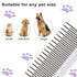 Pet Grooming Brush, Pet Detangling Pet Metal Comb with Long & Short Stainless Steel Teeth for Removing Matted Fur, Dematting Deshedding Brush Cat ...