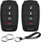 2pcs Compatible with RAM 1500 4 Buttons Black Key Fob Cover Case Key Chain Protector Keyless Remote fit RAM 1500 Truck Pickup 4 Buttons Only for P...