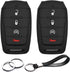 2pcs Compatible with RAM 1500 4 Buttons Black Key Fob Cover Case Key Chain Protector Keyless Remote fit RAM 1500 Truck Pickup 4 Buttons Only for P...