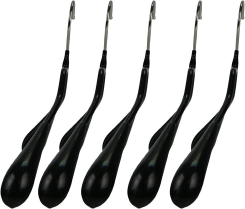 Mawa by Reston Lloyd BodyForm Series Non-Slip Space-Saving Extra Wide Clothes Hanger For Jackets, Suits & Coats, Style 46/L, Set of 5, Black...