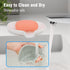 3 Pack Silicone Soap Dish with Drain, Bar Soap Holder for Shower/Bathroom, Self Draining Waterfall Soap Tray/Saver for Kitchen, Keep Soap Dry, Eas...