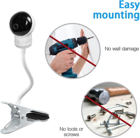 Baby Monitor Mount (with Clip) for Eufy Spaceview/Spaceview Pro/Spaceview S Baby Camera...