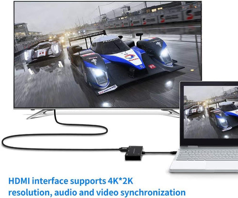 ONTEN USB C to HDMI VGA Adapter (5-in-1)...
