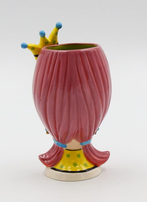 Appletree Design ATD Beauty Queen Vase, 6-1/2-Inch Tall, Pink, Cartoon, Ceramic, Oblong, Home Office, Distinctive Design...