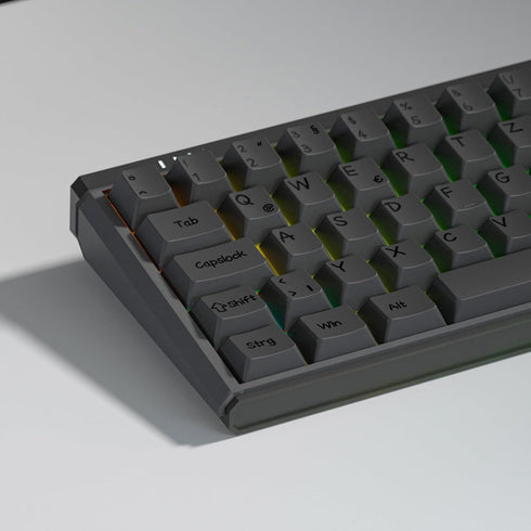 PBT German Gray Keycaps 144 Keys Cherry Profile DYE-Sub Custom Minimalist Keycaps for 60% 65% 70% 75% 100% Cherry Gateron MX Switches Mechanical K...